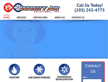 Tablet Screenshot of infinityairsolutions.com